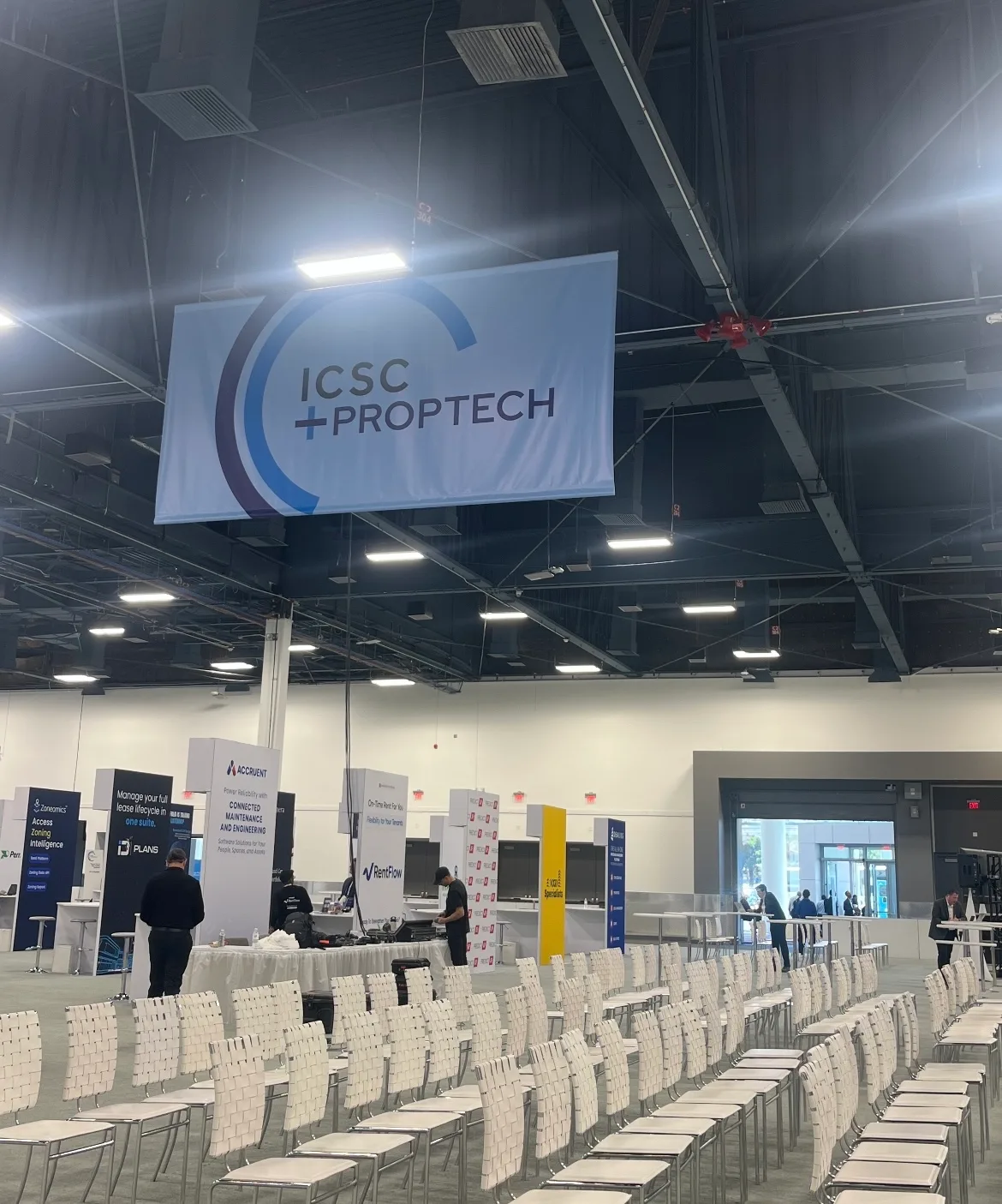 ICSC+PROPTECH banner above the exhibit hall at ICSC Las Vegas 2026