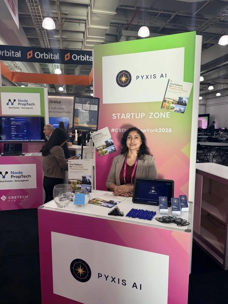 Somya Chaudhary at the Pyxis AI booth